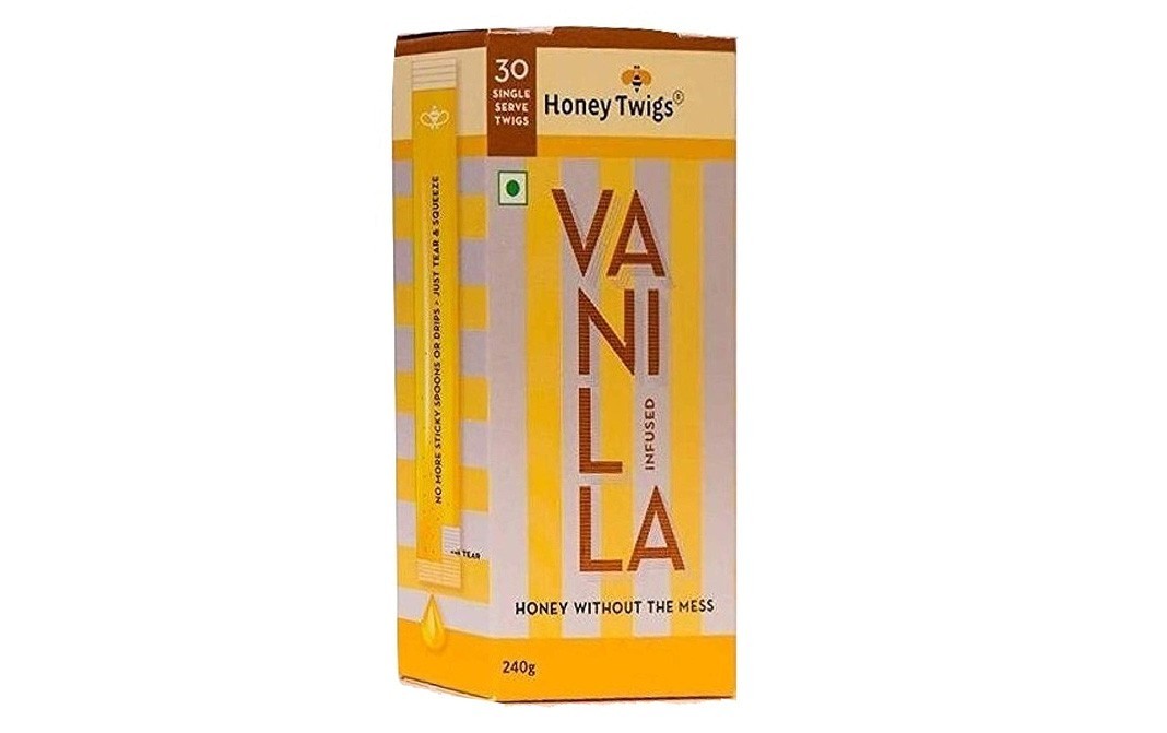 Honey Twigs Vanilla Infused Honey Without the Mess   Jar  240 grams